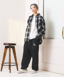 【SAVIER：サビアー】LAロゴ刺繍 スウェットパンツ【セットアップ可能】