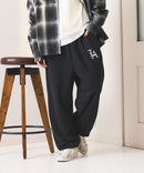 【SAVIER：サビアー】LAロゴ刺繍 スウェットパンツ【セットアップ可能】