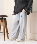 【SAVIER：サビアー】LAロゴ刺繍 スウェットパンツ【セットアップ可能】