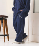 【SAVIER：サビアー】LAロゴ刺繍 スウェットパンツ【セットアップ可能】