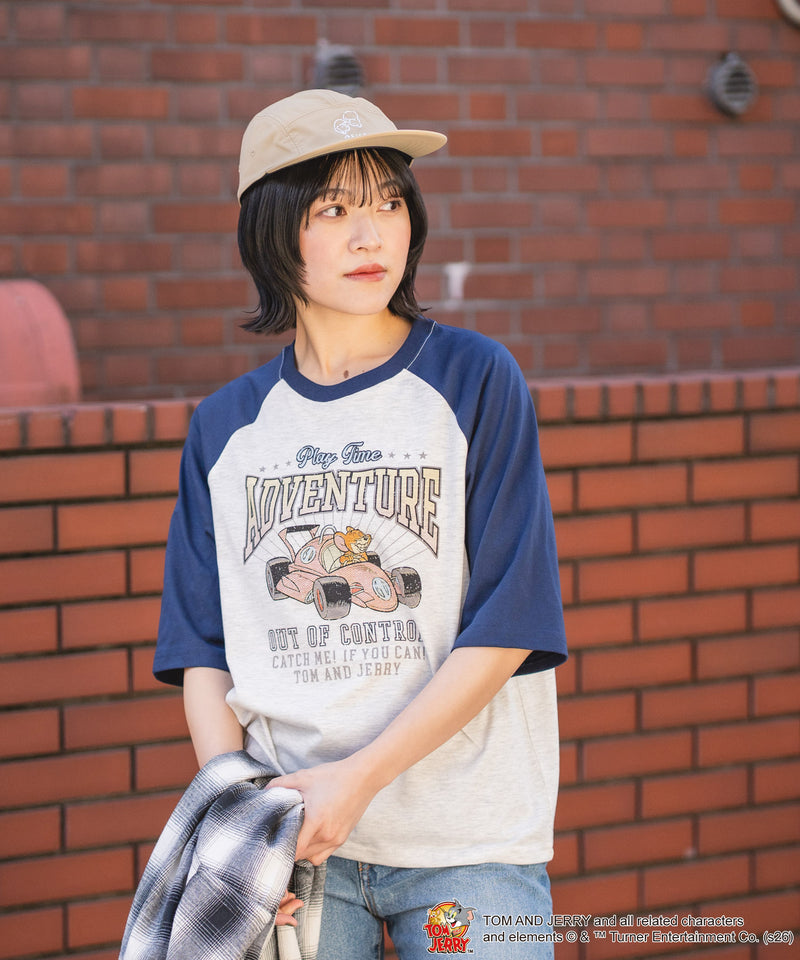 TOM＆JERRY/トムとジェリー】ラグラン7分袖Tシャツ