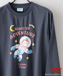 【おさるのジョージ 】オリジナルデザイン ロンT ジョージ ドロップショルダー ビッグシルエット ユニセックス