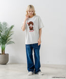 【Monchhichi/モンチッチ】【限定オリジナルデザイン】モンチッチ Tシャツ コットン100% ドロップショルダーシルエット プリント サガラ刺繍 半袖 カットソー キャラクター レトロ ユニセックス