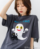 【ねないこだれだ】【コットン100％のしっかりした生地 ドロップショルダー】オリジナルデザイン 刺繍Tシャツ せなけいこ 絵本 コラボ キャラクター 半袖 ユニセックス おばけ グッズ かわいい