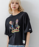 【DISCUS/ディスカス】【選べる丈感・ビーバス＆バッドヘッド】DISCUS×BEAVIS AND BUTT-HEAD コラボＴシャツ 綿100% クルーネック アニメ キャラクタープリント アメカジ ストリート