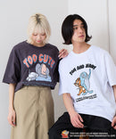 【TOM and JERRY/トムとジェリー】オリジナルデザインTシャツ 刺繍 ドロップショルダー ユニセックス