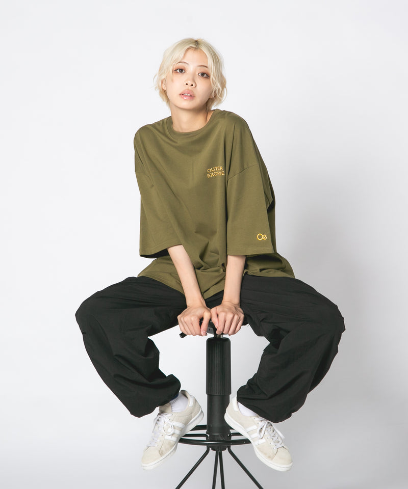 オーバーサイズ サイドスリット 前後差 Tシャツ ルーズフィット UVカット OUTDOOR EXCHANGE