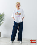 【おさるのジョージ】 オリジナルデザイン 刺繍 Tシャツ ジョージ ドロップショルダー ビッグシルエット ユニセックス キャラクター