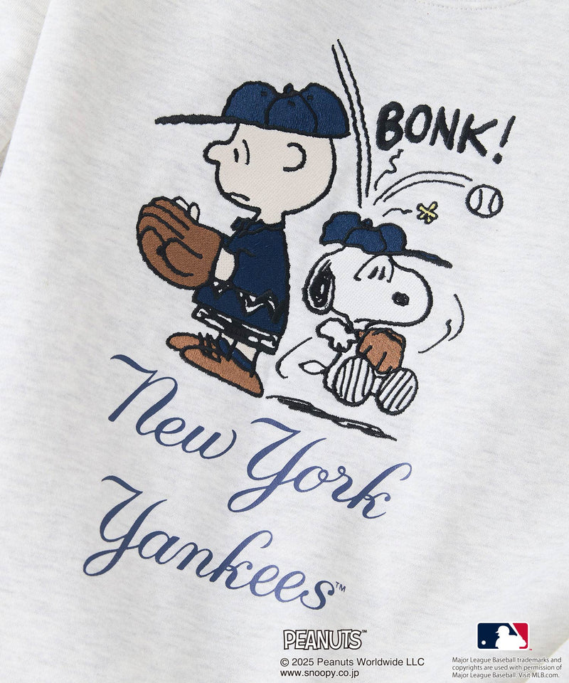 【PEANUTS×MLB】オリジナルデザイン KIDS裏起毛トレーナー キッズサイズ ヤンキース ドジャース カブス キャラクター