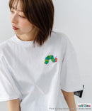 【はらぺこあおむし/The Very Hungry Caterpillar】【コットン100%のしっかりした生地 ドロップショルダー】オリジナルデザイン 刺繍Tシャツ エリック・カール 絵本 キャラクター グッズ ユニセックス