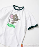 TOM AND JERRY トムとジェリー Tシャツ オリジナルデザイン ジェリー タフィー ドロップショルダー ビッグシルエット ユニセックス キャラクター ホワイトB柄 ❘ジーンズメイト公式オンラインショップ