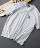 【SAVIER/サビアー】×【ZERO STAIN/ゼロステイン】コラボ LA ロゴ刺繍 半袖 Tシャツ/ LA Logo オフホワイト ❘ジーンズメイト公式オンラインショップ