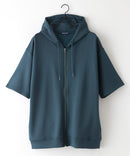 接触冷感 COOLスムース5分袖パーカー 【BLUE STANDARD/ブルースタンダード】