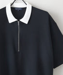 接触冷感COOLスムースジップポロ【BLUE STANDARD/ブルースタンダード】