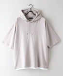 接触冷感 COOLスムース フェイクレイヤード リラックス フィット  Tパーカー BLUE STANDARD