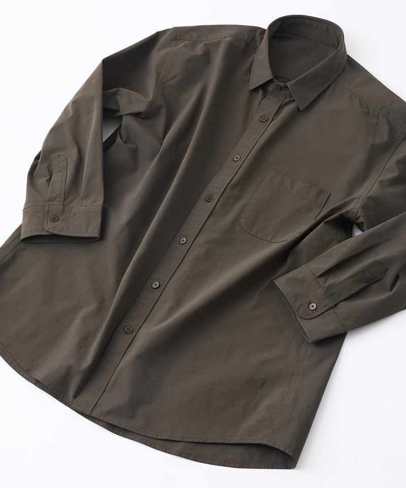 カットジョーゼット 7分袖シャツ 吸水速乾 接触冷感 ストレッチ 軽量 イージーケア UVカット BLUE STANDARD ブルースタンダード