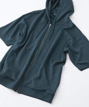 接触冷感 COOLスムース5分袖パーカー 【BLUE STANDARD/ブルースタンダード】