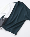 【Blue Standard/ブルースタンダード】接触冷感 COOLスムース フェイクレイヤード リラックスフィット切り替えデザインTシャツ