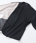 【Blue Standard/ブルースタンダード】接触冷感 COOLスムース フェイクレイヤード リラックスフィット切り替えデザインTシャツ