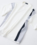 【Blue Standard/ブルースタンダード】接触冷感 COOLスムース フェイクレイヤード リラックスフィット切り替えデザインTシャツ