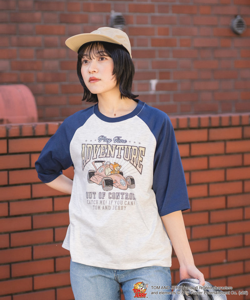 TOM＆JERRY/トムとジェリー】ラグラン7分袖Tシャツ
