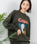 【DISCUS×Casper】キャラクタープリントスウェットトレーナー メンズ レディース ユニセックス