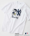 【PEANUTS×MLB】オリジナルデザインTシャツ 刺繍 ドロップショルダー ユニセックス