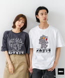 【GODZILLA/ゴジラ】【コットン100％のしっかりした生地 ドロップショルダー】オリジナルデザイン 刺繍Tシャツ ゴジラ キングギドラ メカゴジラ コラボ 特撮 映画 キャラT オーバーサイズ