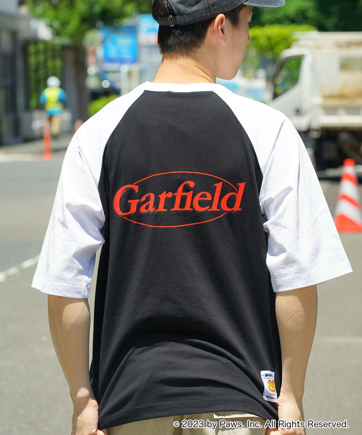 Garfield】 ガーフィールド コラボ ラグラン Tシャツ Y2K ストリート