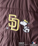 【PEANUTS/ピーナッツ】【ユニセックスデザイン リンクコーデ・カップルコーデにも◎】MLB×PEANUTS パファージャケット ブルゾン 中綿ジャケット オーバーサイズ スタンドネック 保温 ドジャース ヤンキース パドレス ❘ジーンズメイト公式オンラインショップ