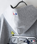 【PEANUTS/ピーナッツ】【ユニセックスデザインでリンクコーデにも◎】MLB×PEANUTS 裏起毛ジップパーカー 保温 キャラクター ドジャース ヤンキース ホワイトソックス