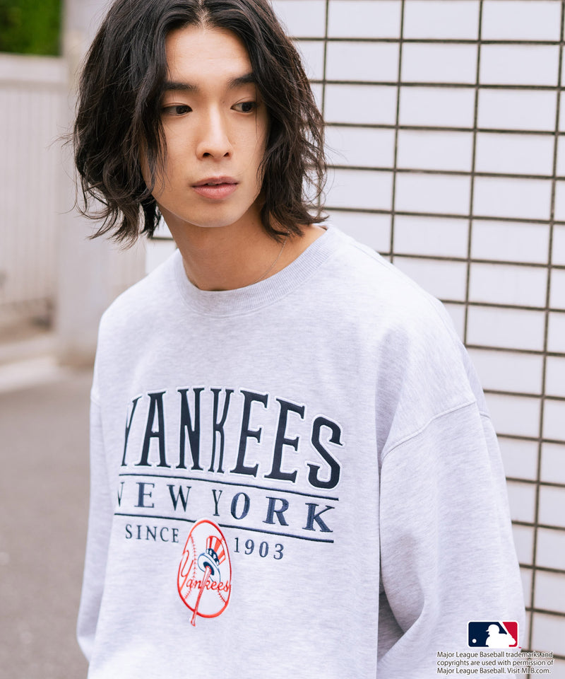 【MLB/メジャーリーグベースボール】 裏起毛 レトロロゴ クルーネックトレーナー スウェット