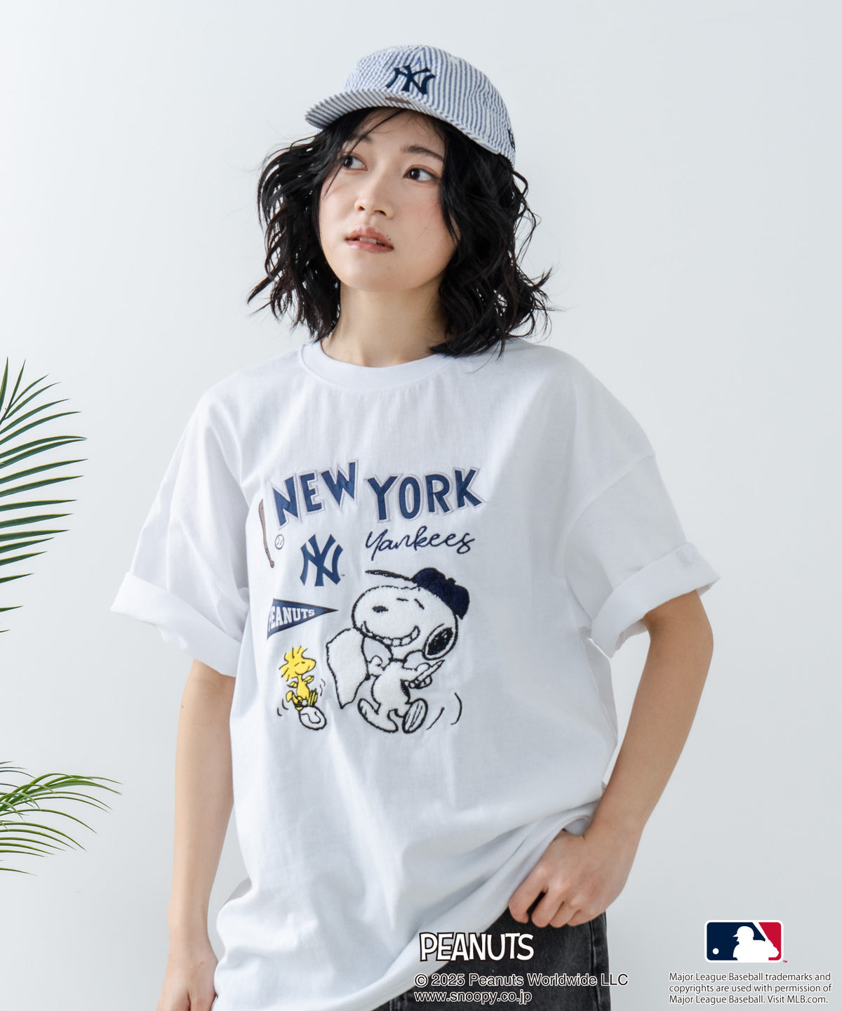 最終決算 PEANUTS×MLB 】オリジナルデザイン ヤンキース Tシャツ 記念グッズ