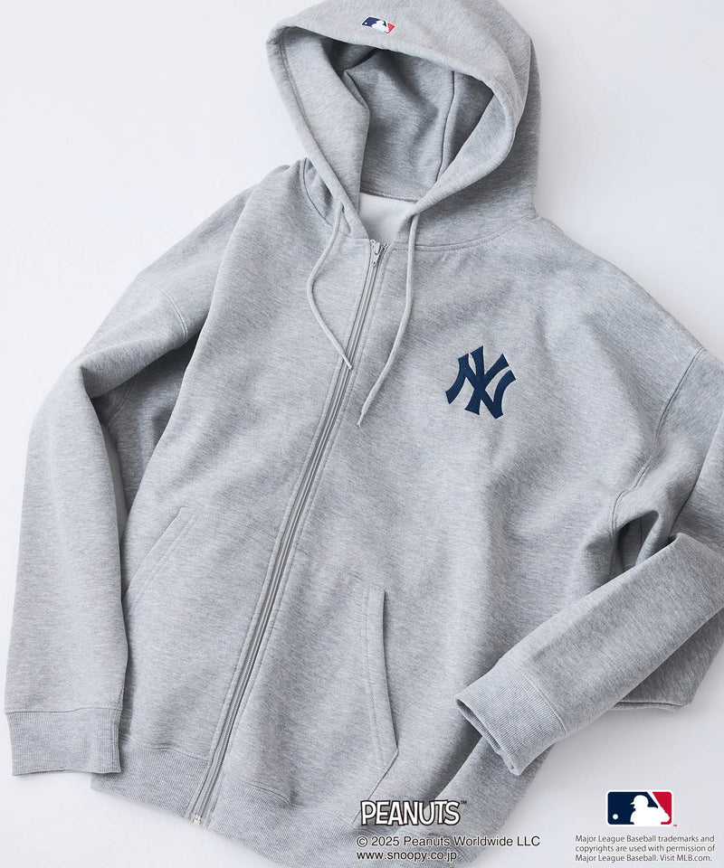 【PEANUTS×MLB】オリジナルデザイン フルジップパーカー ヤンキース ドジャース カブス キャラクター