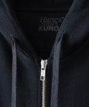 【HANES/ヘインズ】【スタンダードフィットで着る人を選ばない】Hanes SWEATS KURO スウェットジップアップフーディー 綿100% タグレス仕様 フード部二重仕立て ユニセックス ❘ジーンズメイト公式オンラインショップ