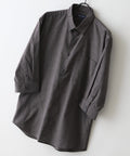 【BLUE STANDARD/ブルースタンダード】【涼しくさらさらな肌ざわりの綿麻シャツ】コットンリネンミックス 7分袖シャツ レギュラーフィット 無地 通気性 清涼感 吸水速乾 紫外線対策