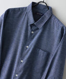 【BLUE STANDARD/ブルースタンダード】【涼しくさらさらな肌ざわりの綿麻シャツ】コットンリネンミックス 7分袖シャツ レギュラーフィット 無地 通気性 清涼感 吸水速乾 紫外線対策
