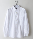 【BLUE STANDARD/ブルースタンダード】【涼しくさらさらな肌ざわりの綿麻シャツ】コットンリネンミックス レギュラーカラーシャツ リラックスフィット 無地 ストライプ 通気性 清涼感 吸水速乾 紫外線対策 羽織り