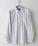 【BLUE STANDARD/ブルースタンダード】【涼しくさらさらな肌ざわりの綿麻シャツ】コットンリネンミックス レギュラーカラーシャツ リラックスフィット 無地 ストライプ 通気性 清涼感 吸水速乾 紫外線対策 羽織り