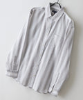 【BLUE STANDARD/ブルースタンダード】【涼しくさらさらな肌ざわりの綿麻シャツ】コットンリネンミックス レギュラーカラーシャツ リラックスフィット 無地 ストライプ 通気性 清涼感 吸水速乾 紫外線対策 羽織り