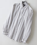 【BLUE STANDARD/ブルースタンダード】【涼しくさらさらな肌ざわりの綿麻シャツ】コットンリネンミックス レギュラーカラーシャツ リラックスフィット 無地 ストライプ 通気性 清涼感 吸水速乾 紫外線対策 羽織り