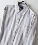 【BLUE STANDARD/ブルースタンダード】【涼しくさらさらな肌ざわりの綿麻シャツ】コットンリネンミックス レギュラーカラーシャツ リラックスフィット 無地 ストライプ 通気性 清涼感 吸水速乾 紫外線対策 羽織り