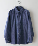 【BLUE STANDARD/ブルースタンダード】【涼しくさらさらな肌ざわりの綿麻シャツ】コットンリネンミックス レギュラーカラーシャツ リラックスフィット 無地 ストライプ 通気性 清涼感 吸水速乾 紫外線対策 羽織り
