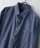 【BLUE STANDARD/ブルースタンダード】【涼しくさらさらな肌ざわりの綿麻シャツ】コットンリネンミックス レギュラーカラーシャツ リラックスフィット 無地 ストライプ 通気性 清涼感 吸水速乾 紫外線対策 羽織り
