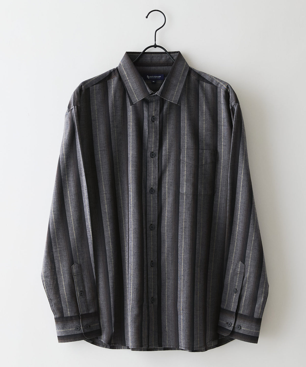 bluemadeブルーメイド　リネン 麻100% シャツ ジャケット　M BLUE STANDARD/ブルースタンダード】【涼しくさらさらな肌ざわりの綿麻