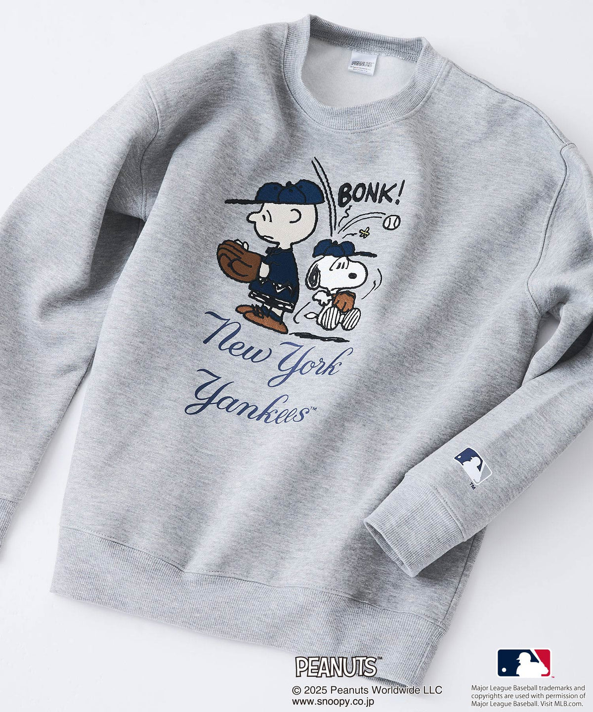 PEANUTS×MLB】オリジナルデザイン KIDS裏起毛トレーナー キッズサイズ