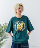【SPONGEBOB/スポンジ・ボブ】 オリジナルデザイン 刺繍 Tシャツ ドロップショルダー ビッグシルエット ユニセックス キャラクター