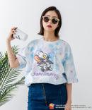 新柄追加！！【TOM AND JERRY/トムとジェリー】オリジナルデザイン 刺繍 Tシャツ ジェリー タフィー ドロップショルダー ビッグシルエット ユニセックス キャラクター