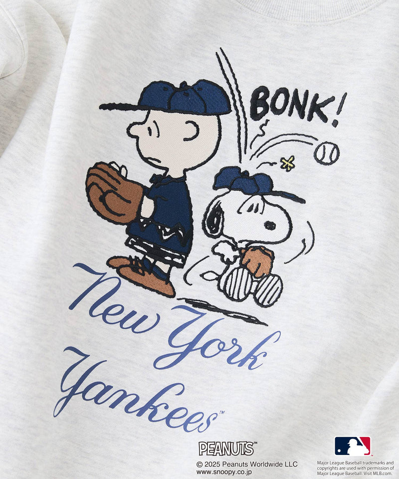 【PEANUTS×MLB】オリジナルデザイン 裏起毛トレーナー ヤンキース ドジャース カブス キャラクター