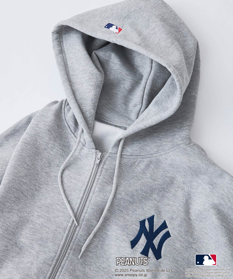 【PEANUTS×MLB】オリジナルデザイン フルジップパーカー ヤンキース ドジャース カブス キャラクター
